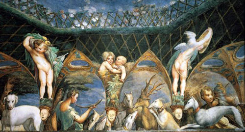 Parmigianino, saletta di Diana e Atteone